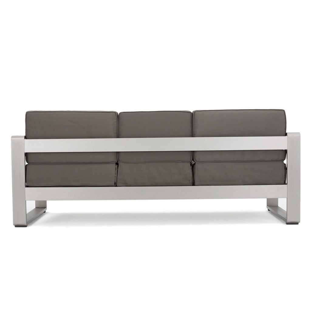 Ensemble de salon de jardin Cape Coral en aluminium 5 places avec 2 tables d'appoint par Christopher Knight Home