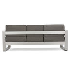 Ensemble de salon de jardin Cape Coral en aluminium 5 places avec 2 tables d'appoint par Christopher Knight Home