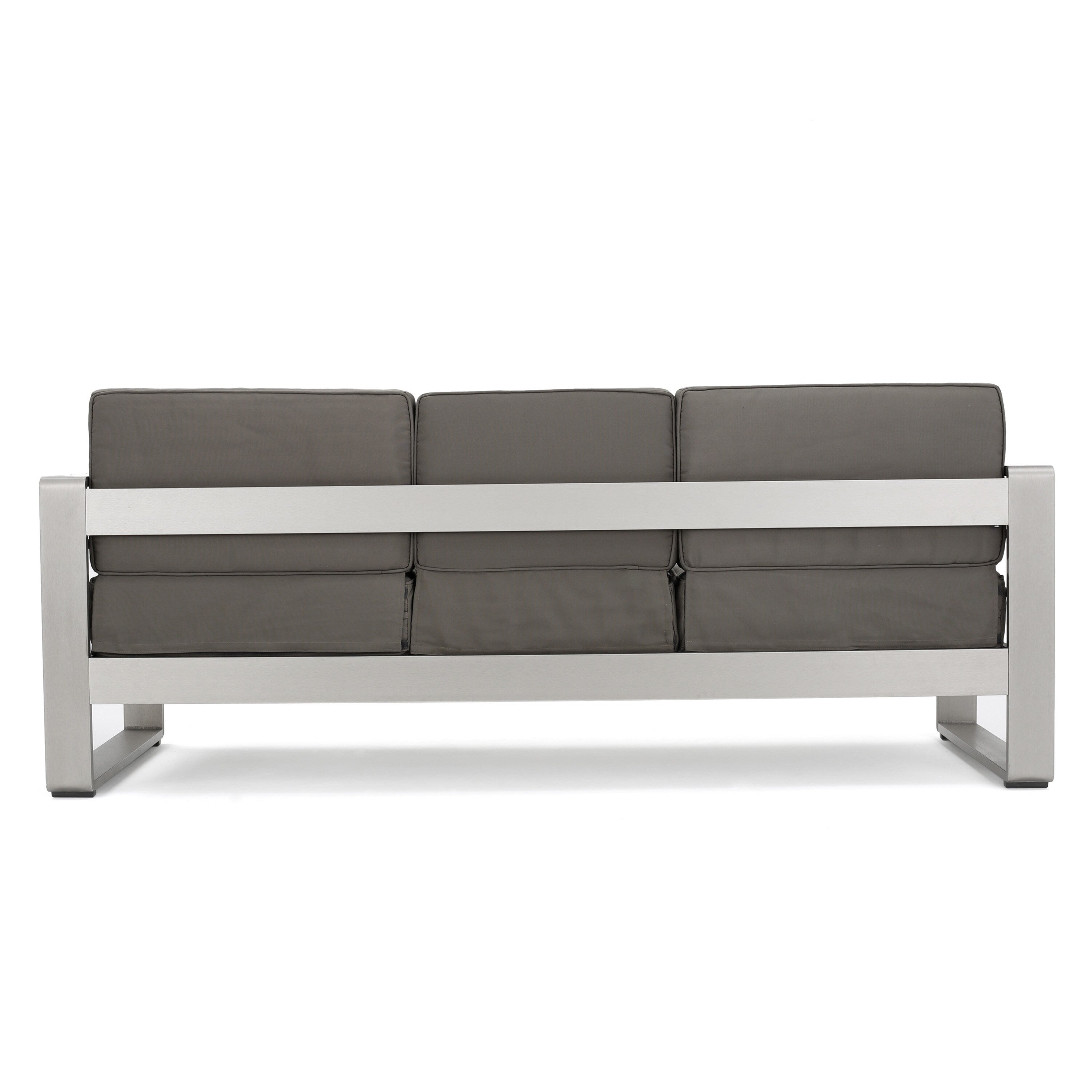 Ensemble de salon de jardin Cape Coral en aluminium 5 places avec 2 tables d'appoint par Christopher Knight Home