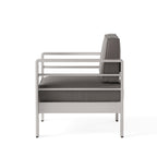 Ensemble de salon de jardin Cape Coral en aluminium 5 places avec 2 tables d'appoint par Christopher Knight Home