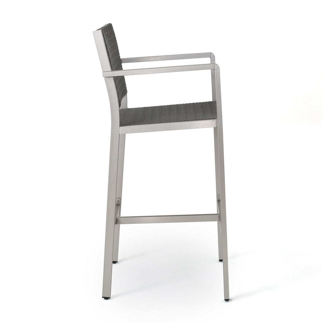 Ensemble de bar carré en aluminium Cape Coral Outdoor 5 pièces par Christopher Knight Home