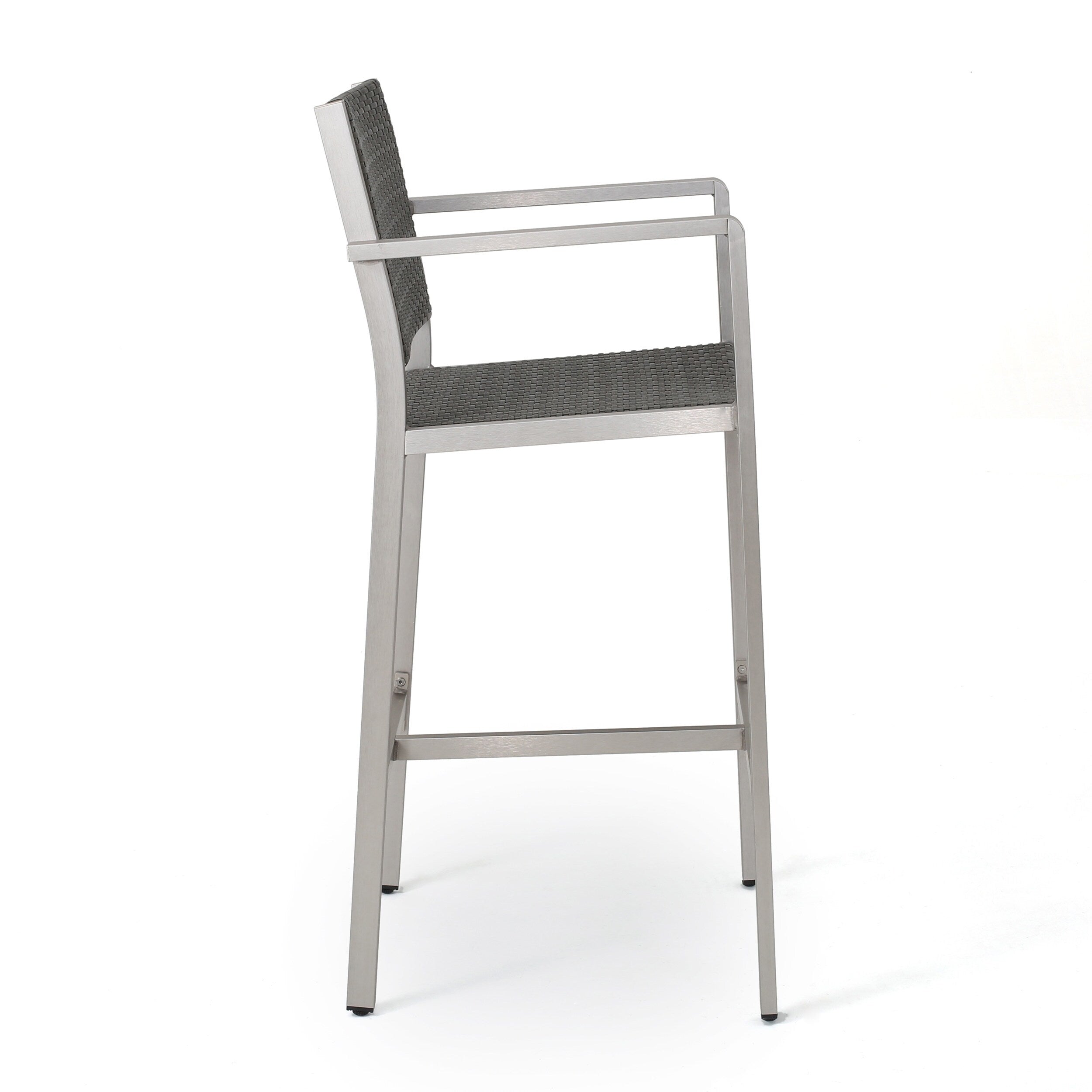 Ensemble de bar carré en aluminium Cape Coral Outdoor 5 pièces par Christopher Knight Home
