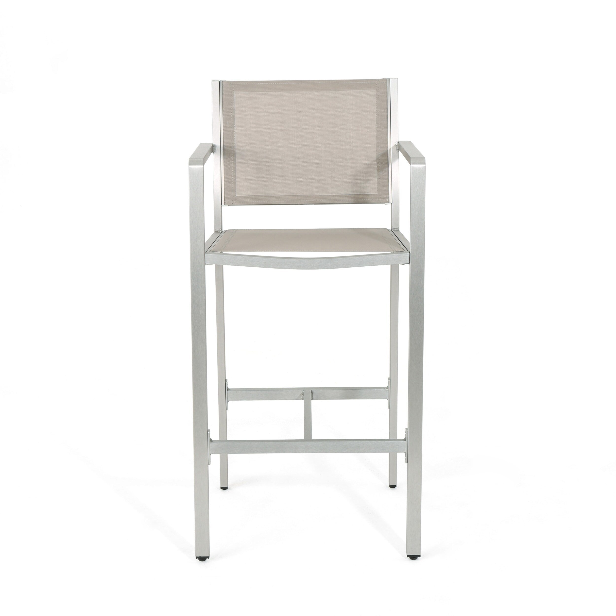 Ensemble de bar carré en aluminium Cape Coral Outdoor 5 pièces par Christopher Knight Home