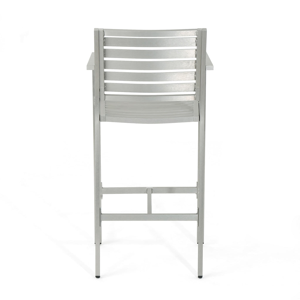 Ensemble de bar carré en aluminium Cape Coral Outdoor 5 pièces par Christopher Knight Home