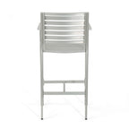 Ensemble de bar carré en aluminium Cape Coral Outdoor 5 pièces par Christopher Knight Home