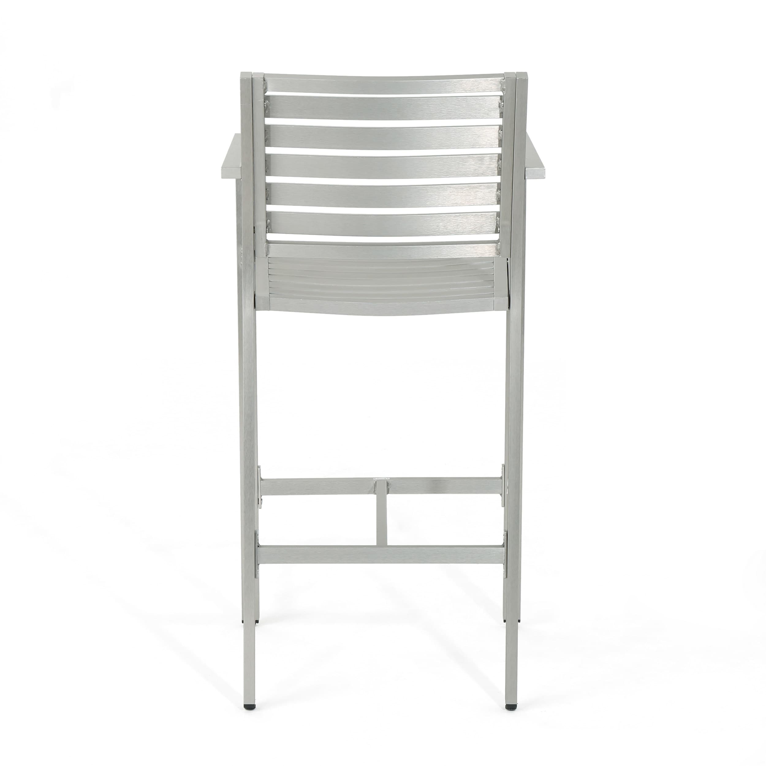 Ensemble de bar carré en aluminium Cape Coral Outdoor 5 pièces par Christopher Knight Home