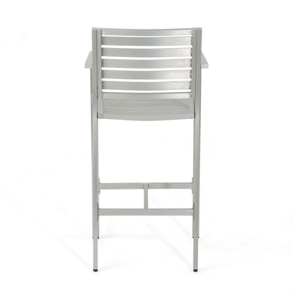 Ensemble de bar carré en aluminium Cape Coral Outdoor 5 pièces par Christopher Knight Home