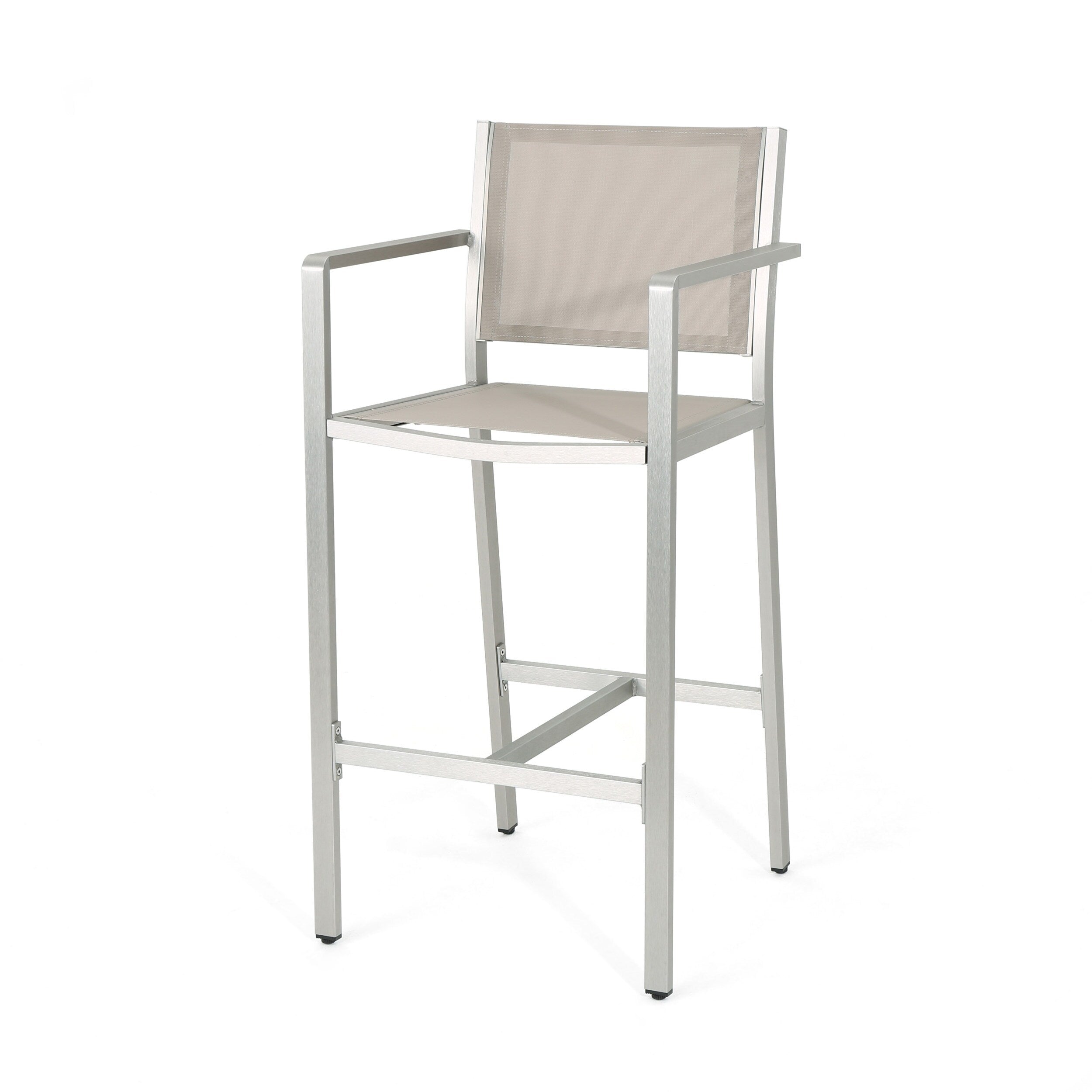 Ensemble de bar carré en aluminium Cape Coral Outdoor 5 pièces par Christopher Knight Home