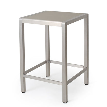 Ensemble de bar carré en aluminium Cape Coral Outdoor 5 pièces par Christopher Knight Home