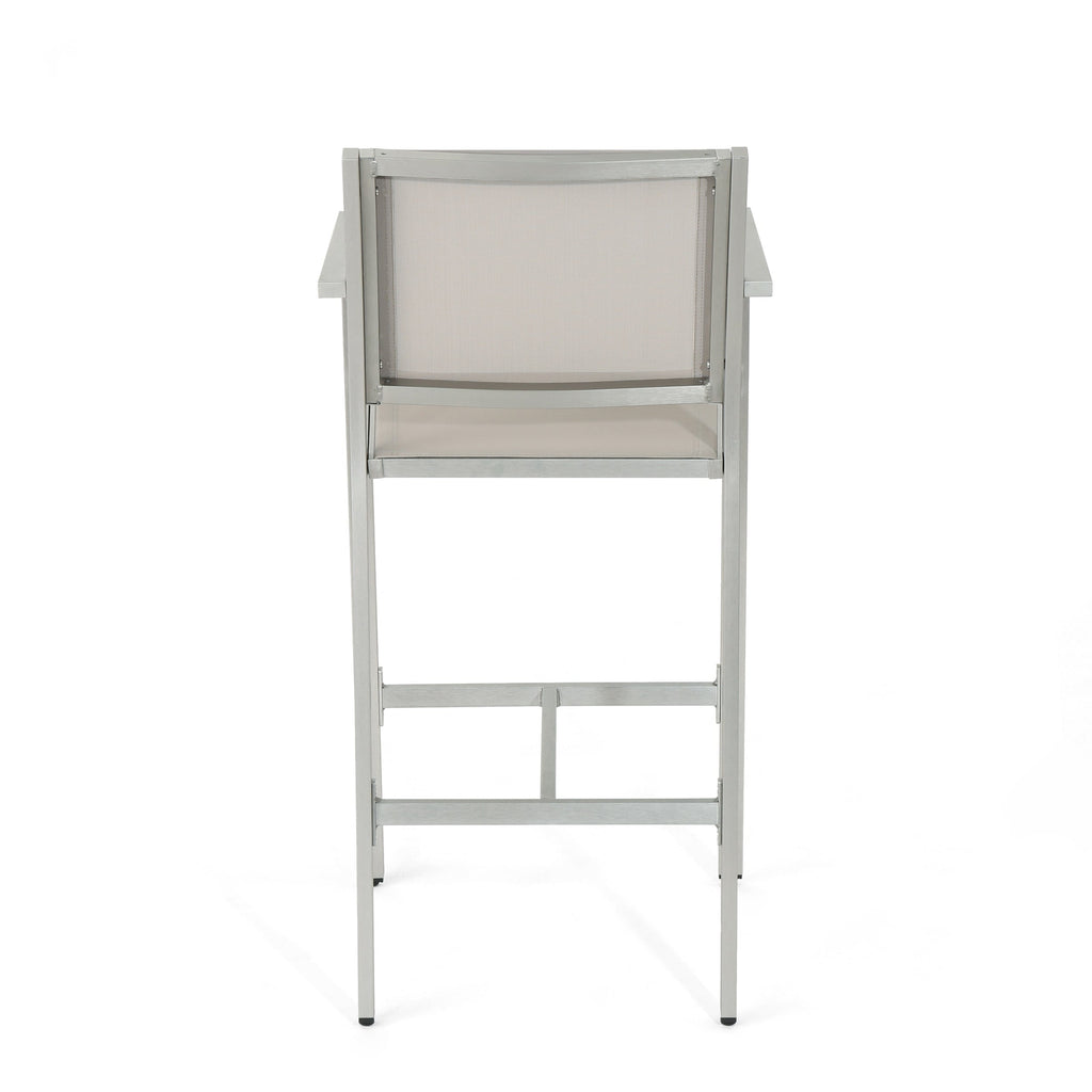 Ensemble de bar carré en aluminium Cape Coral Outdoor 5 pièces par Christopher Knight Home