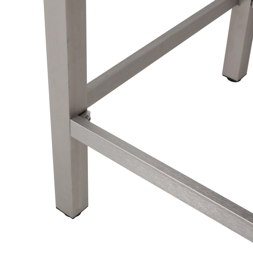 Ensemble de bar carré en aluminium Cape Coral Outdoor 5 pièces par Christopher Knight Home