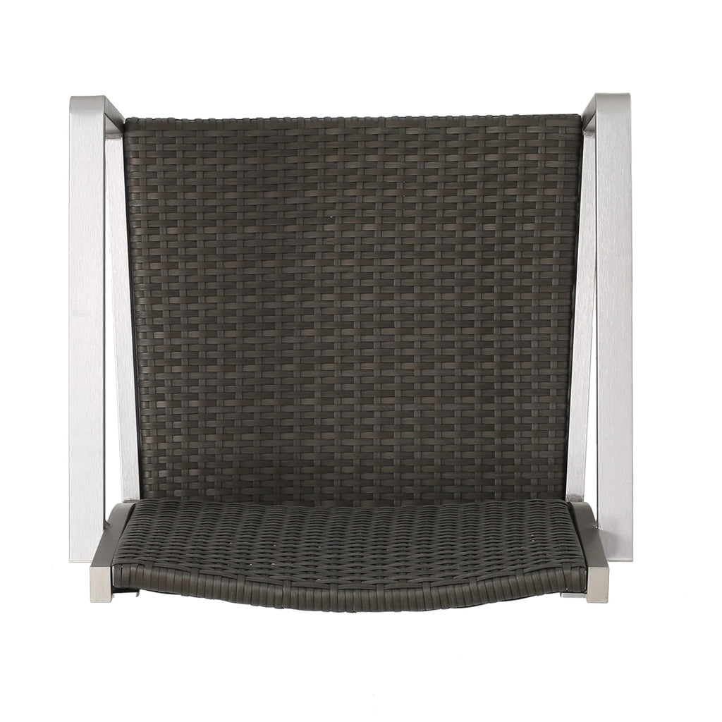 Ensemble de bar carré en aluminium Cape Coral Outdoor 5 pièces par Christopher Knight Home