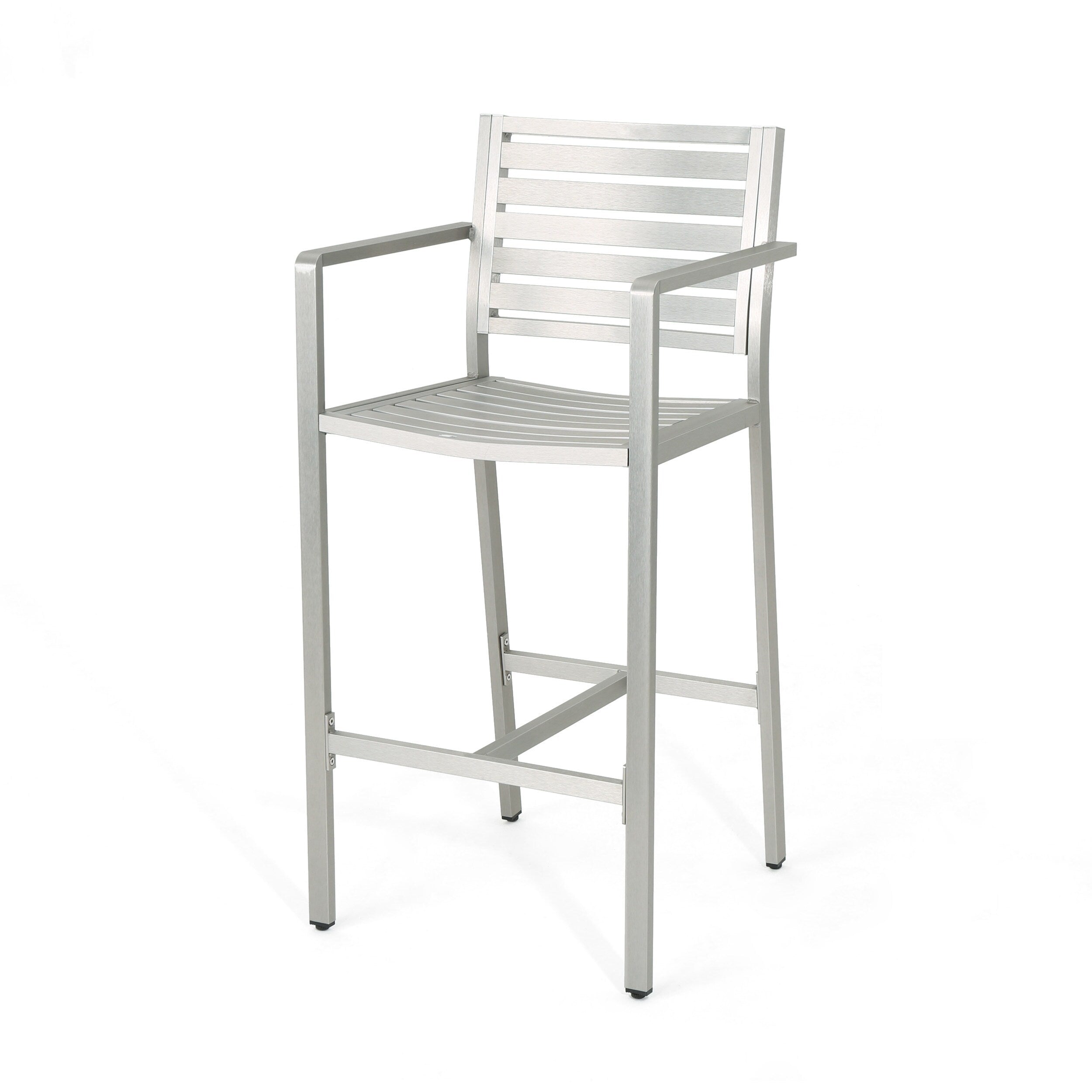 Ensemble de bar carré en aluminium Cape Coral Outdoor 5 pièces par Christopher Knight Home