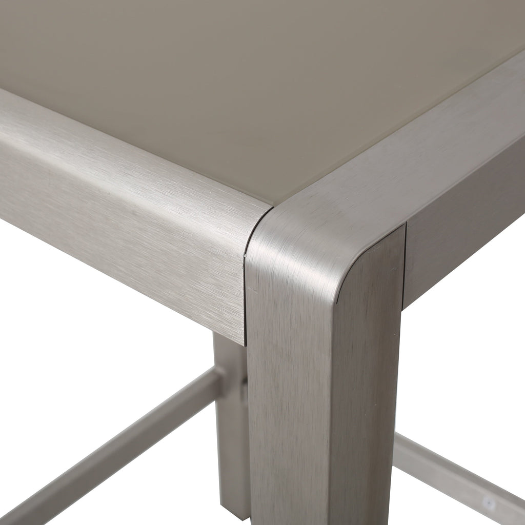 Ensemble de bar carré en aluminium Cape Coral Outdoor 5 pièces par Christopher Knight Home