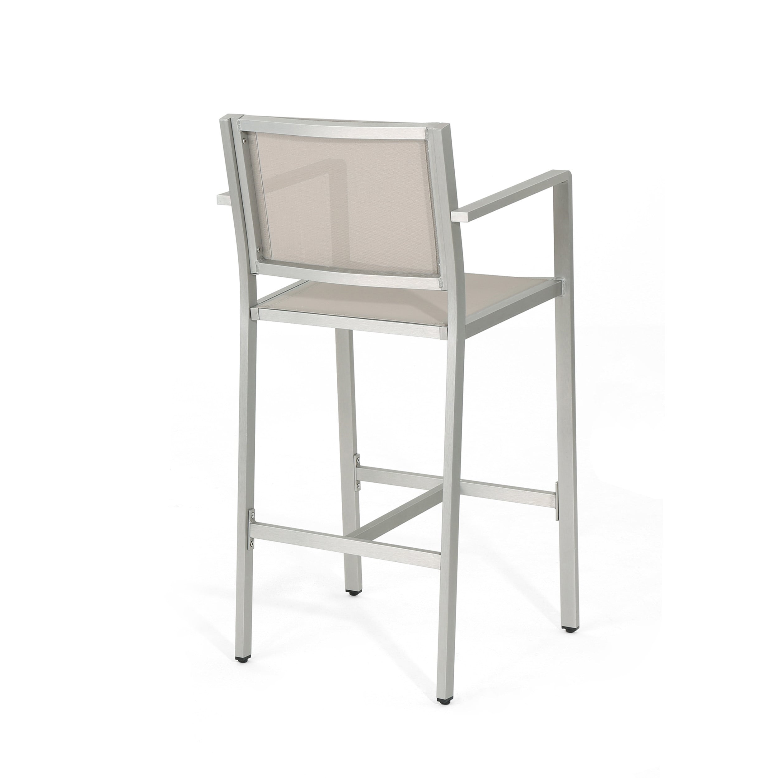 Ensemble de bar carré en aluminium Cape Coral Outdoor 5 pièces par Christopher Knight Home