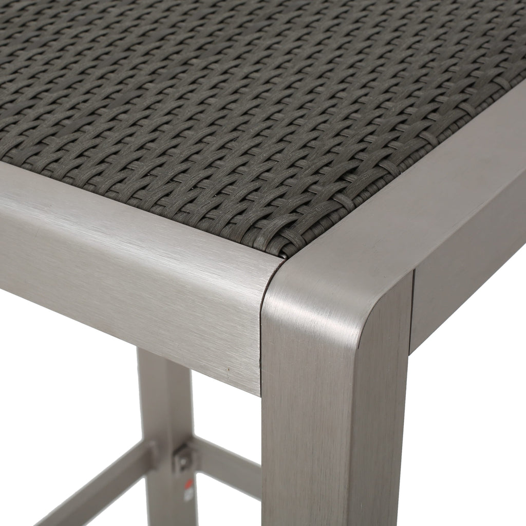 Ensemble de bar carré en aluminium Cape Coral Outdoor 5 pièces par Christopher Knight Home