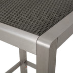 Ensemble de bar carré en aluminium Cape Coral Outdoor 5 pièces par Christopher Knight Home