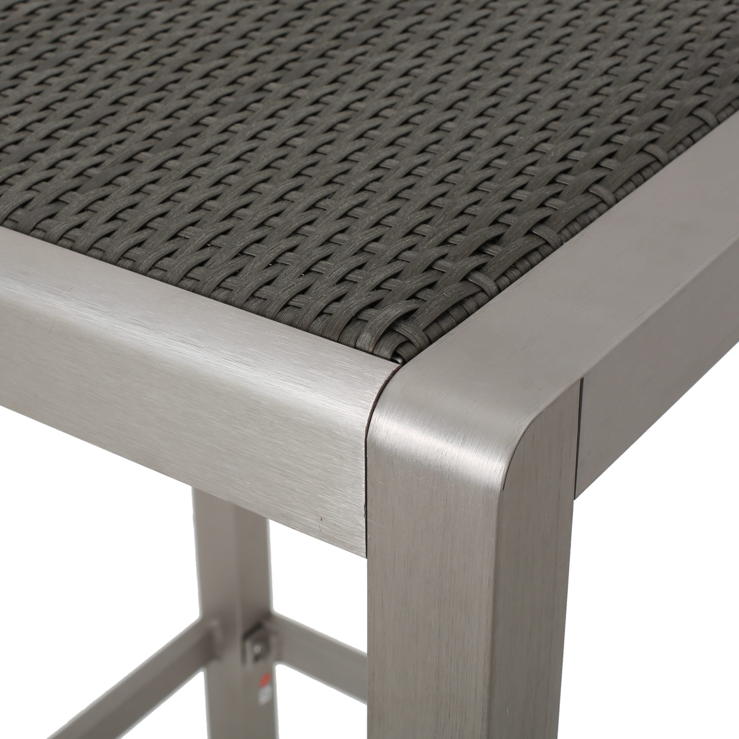 Ensemble de bar carré en aluminium Cape Coral Outdoor 5 pièces par Christopher Knight Home