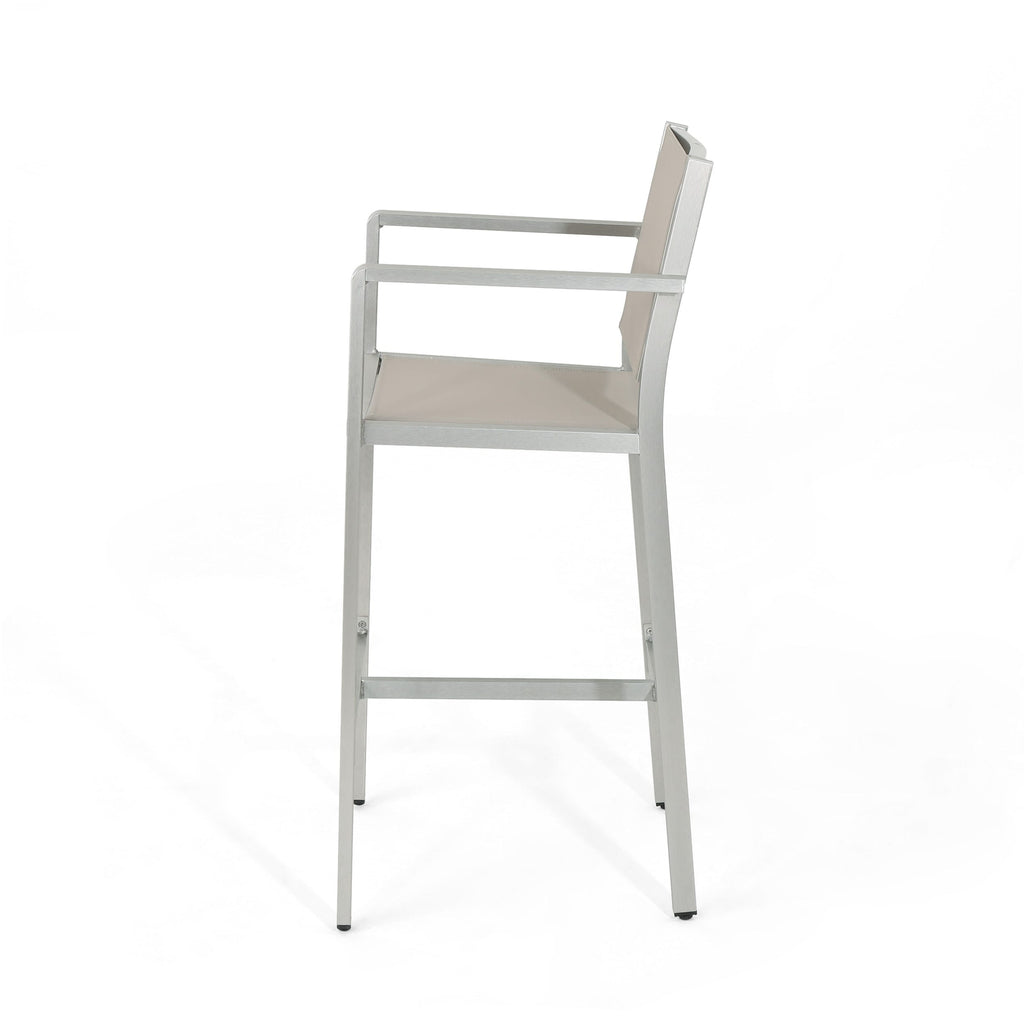 Ensemble de bar carré en aluminium Cape Coral Outdoor 5 pièces par Christopher Knight Home