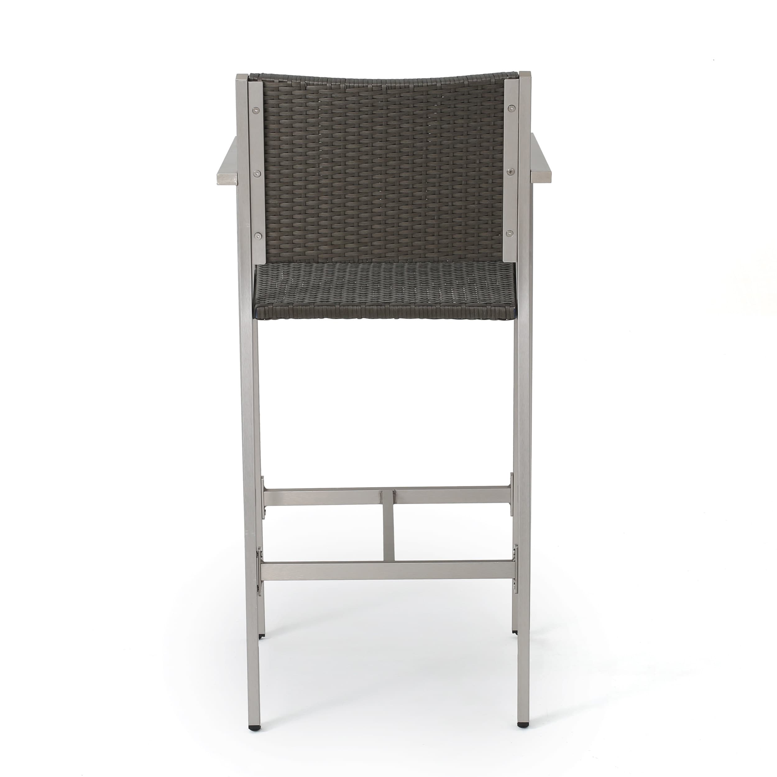 Ensemble de bar carré en aluminium Cape Coral Outdoor 5 pièces par Christopher Knight Home