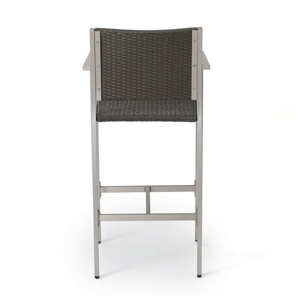 Ensemble de bar carré en aluminium Cape Coral Outdoor 5 pièces par Christopher Knight Home