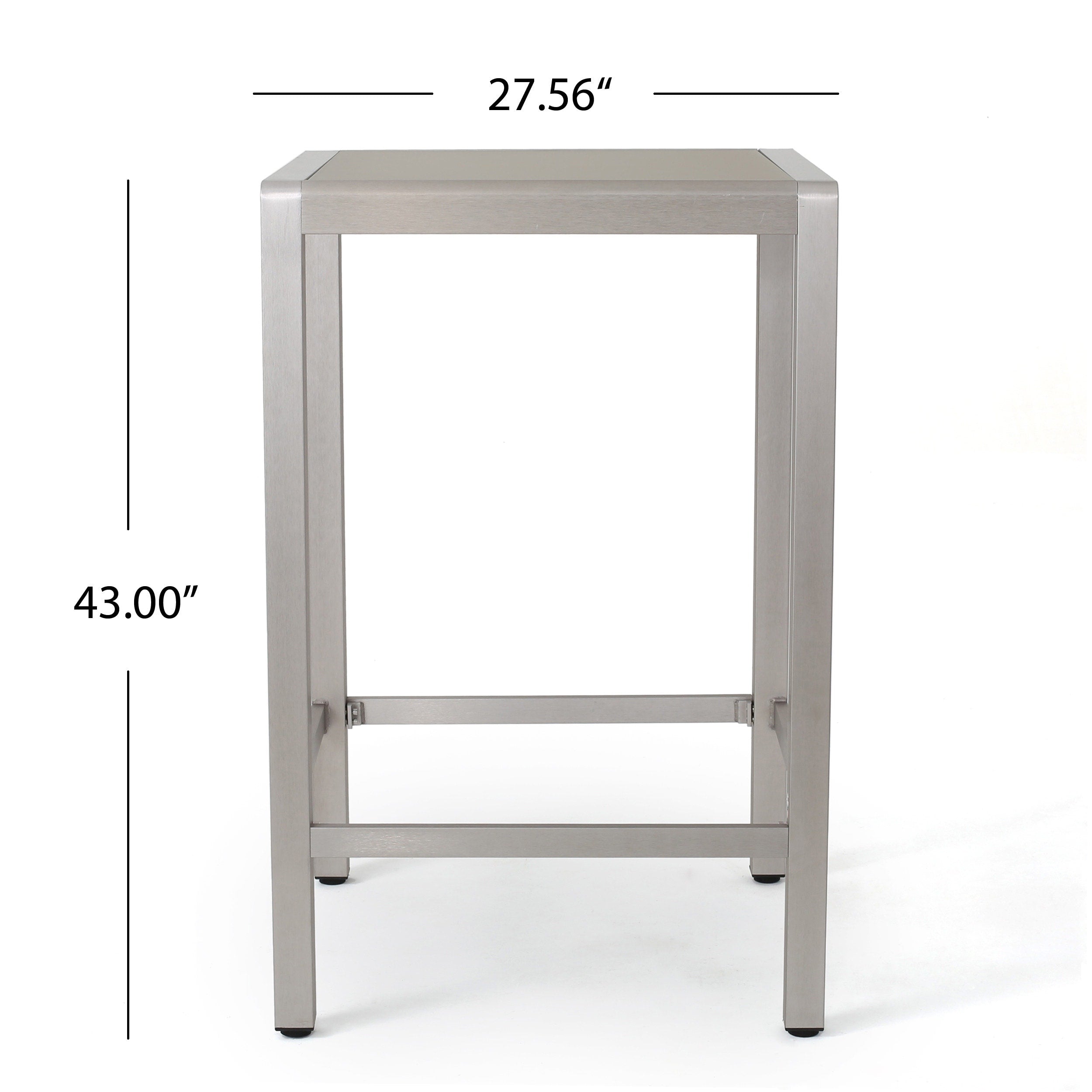 Ensemble de bar carré en aluminium Cape Coral Outdoor 5 pièces par Christopher Knight Home