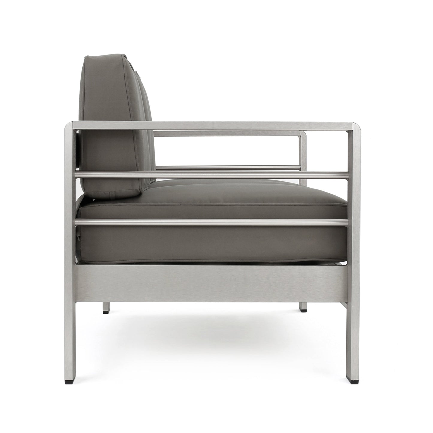 Ensemble de canapés d'extérieur 7 places en aluminium avec table basse Cape Coral par Christopher Knight Home