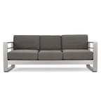 Ensemble de canapés d'extérieur 7 places en aluminium avec table basse Cape Coral par Christopher Knight Home