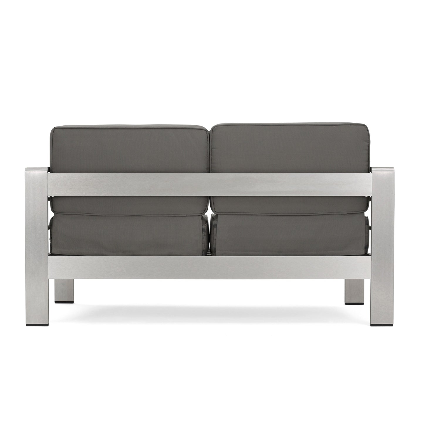 Ensemble de canapés d'extérieur 7 places en aluminium avec table basse Cape Coral par Christopher Knight Home