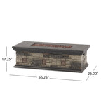 Salon de jardin extensible en aluminium Cape Coral 7 places avec foyer par Christopher Knight Home
