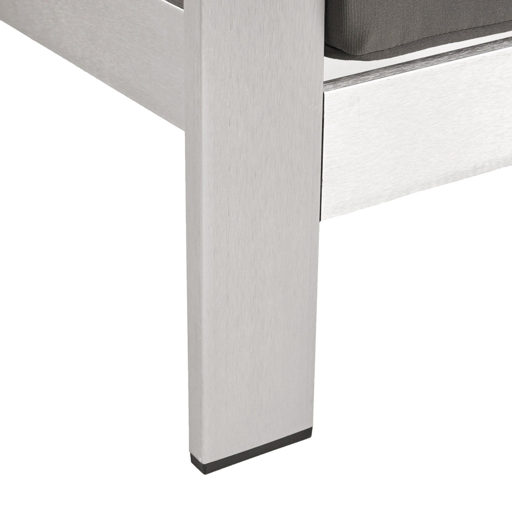 Ensemble de jardin 2 pièces en aluminium Cape Coral avec coussins par Christopher Knight Home