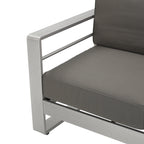 Ensemble de jardin 2 pièces en aluminium Cape Coral avec coussins par Christopher Knight Home