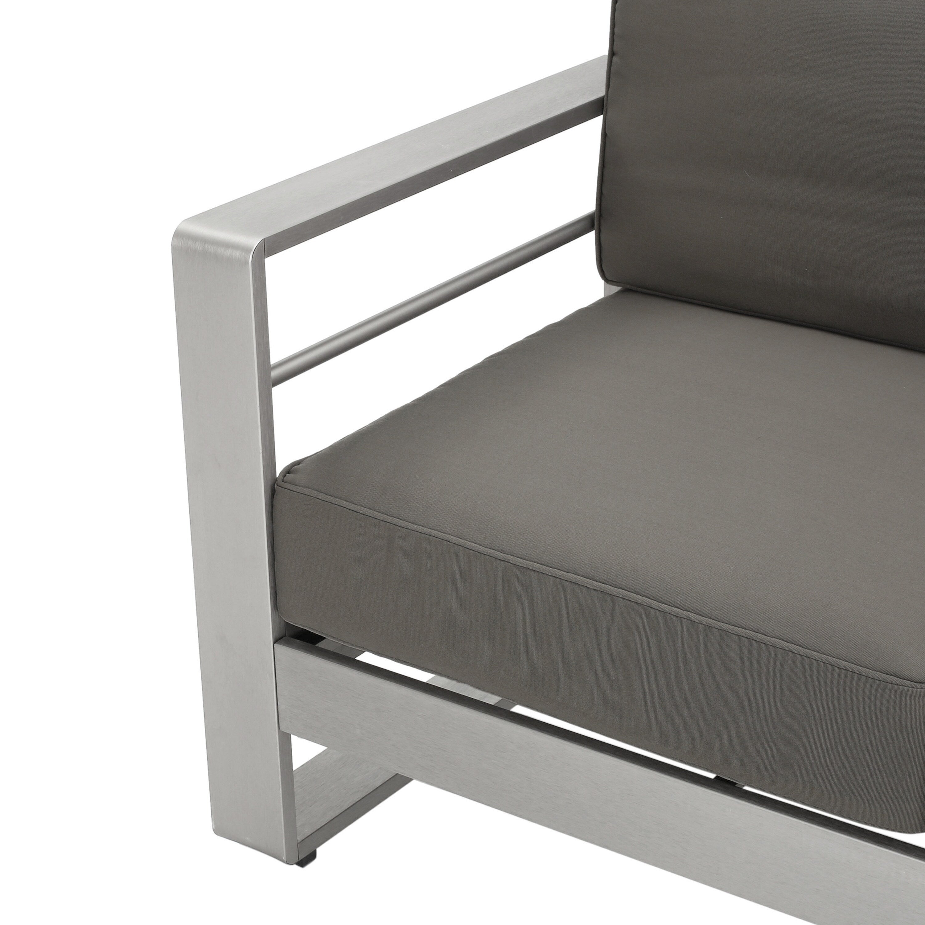 Ensemble de jardin 2 pièces en aluminium Cape Coral avec coussins par Christopher Knight Home
