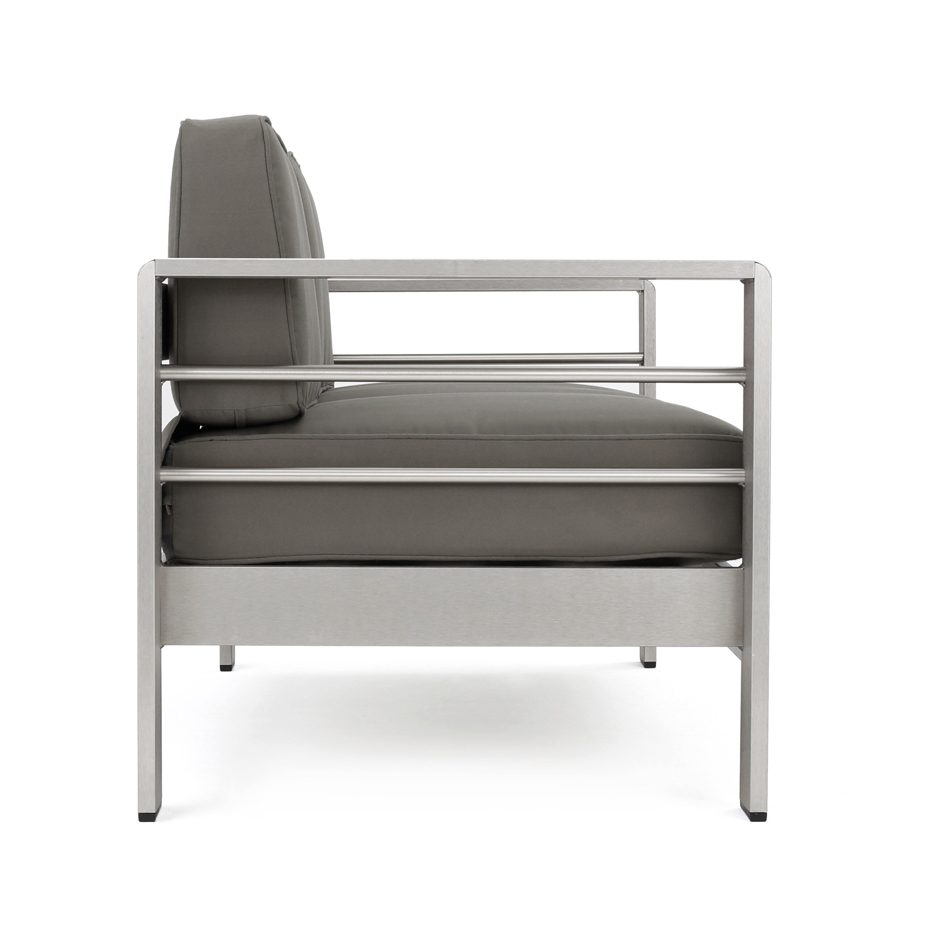 Ensemble de jardin 2 pièces en aluminium Cape Coral avec coussins par Christopher Knight Home