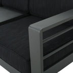 Salon de jardin Cape Coral en aluminium 5 pièces avec coussins par Christopher Knight Home
