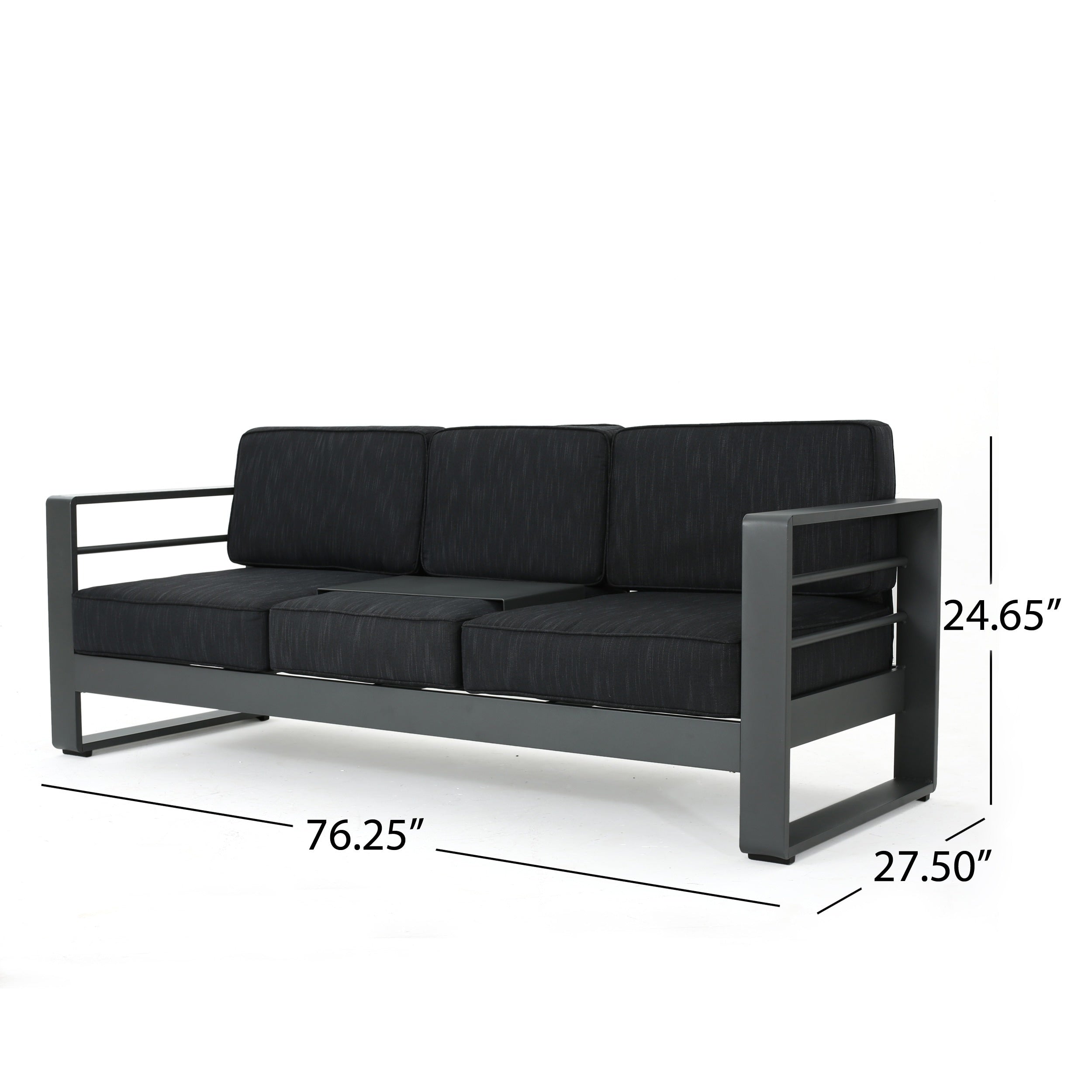 Salon de jardin Cape Coral en aluminium 5 pièces avec coussins par Christopher Knight Home