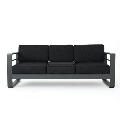 Salon de jardin Cape Coral en aluminium 5 pièces avec coussins par Christopher Knight Home