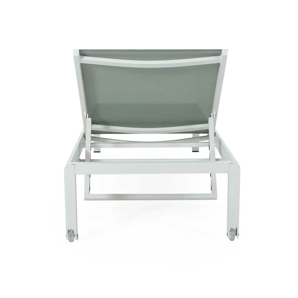Cape Coral Outdoor Aluminum Chaise Lounge (Set of 2) by Christopher Knight Home - 77.56 D x 25.20 W x 11.80 H