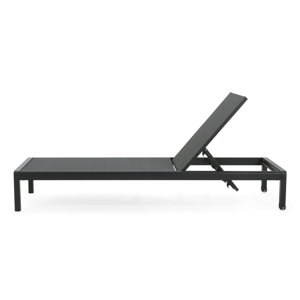 Cape Coral Outdoor Aluminum Chaise Lounge (Set of 2) by Christopher Knight Home - 77.56 D x 25.20 W x 11.80 H