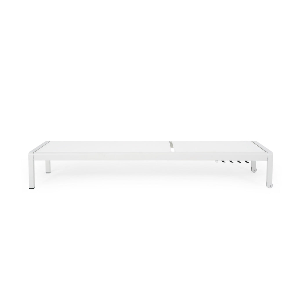 Cape Coral Outdoor Aluminum Chaise Lounge (Set of 2) by Christopher Knight Home - 77.56 D x 25.20 W x 11.80 H