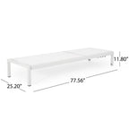 Cape Coral Outdoor Aluminum Chaise Lounge (Set of 2) by Christopher Knight Home - 77.56 D x 25.20 W x 11.80 H
