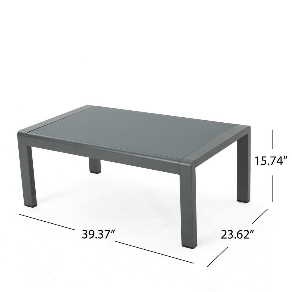 Canapé d'extérieur sectionnel en aluminium Cape Coral par Christopher Knight Home