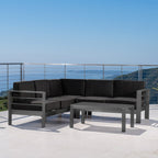 Canapé d'extérieur sectionnel en aluminium Cape Coral par Christopher Knight Home