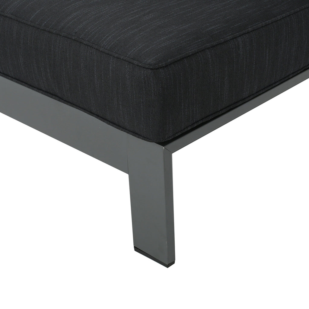 Ensemble de canapés d'extérieur en aluminium Cape Coral avec table à feu par Christopher Knight Home