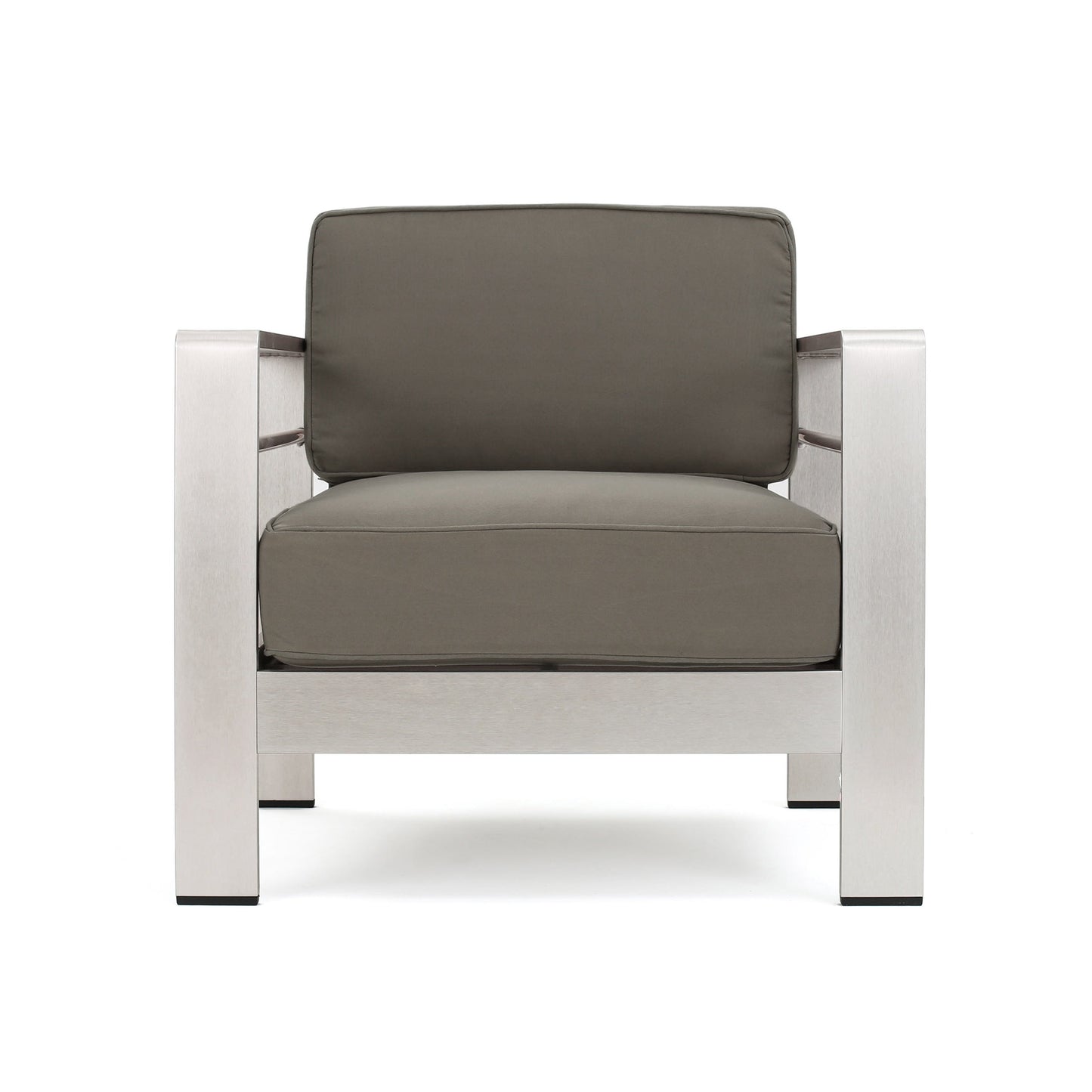Salon de jardin Cape Coral en aluminium 3 pièces avec table en C par Christopher Knight Home