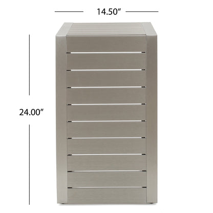 Salon de jardin Cape Coral en aluminium 3 pièces avec table en C par Christopher Knight Home