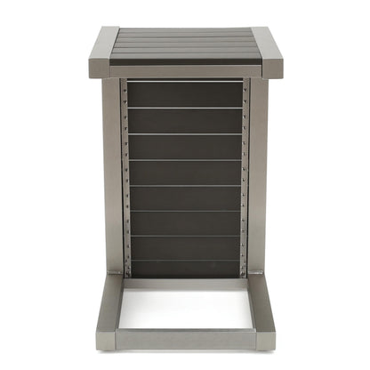 Salon de jardin Cape Coral en aluminium 3 pièces avec table en C par Christopher Knight Home