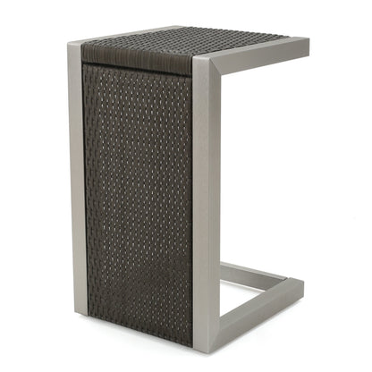Salon de jardin Cape Coral en aluminium 3 pièces avec table en C par Christopher Knight Home
