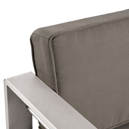 Salon de jardin Cape Coral en aluminium 3 pièces avec table en C par Christopher Knight Home