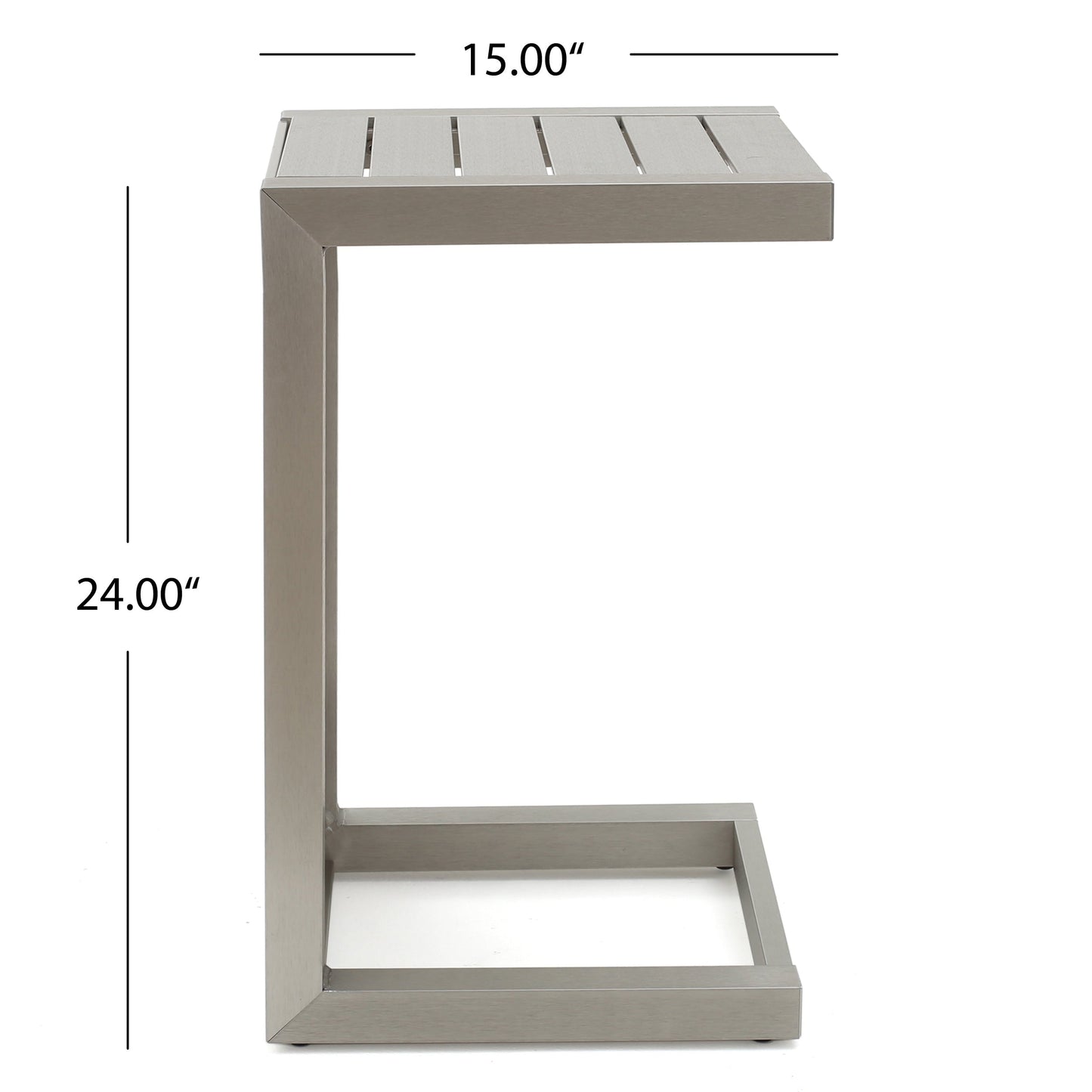 Salon de jardin Cape Coral en aluminium 3 pièces avec table en C par Christopher Knight Home